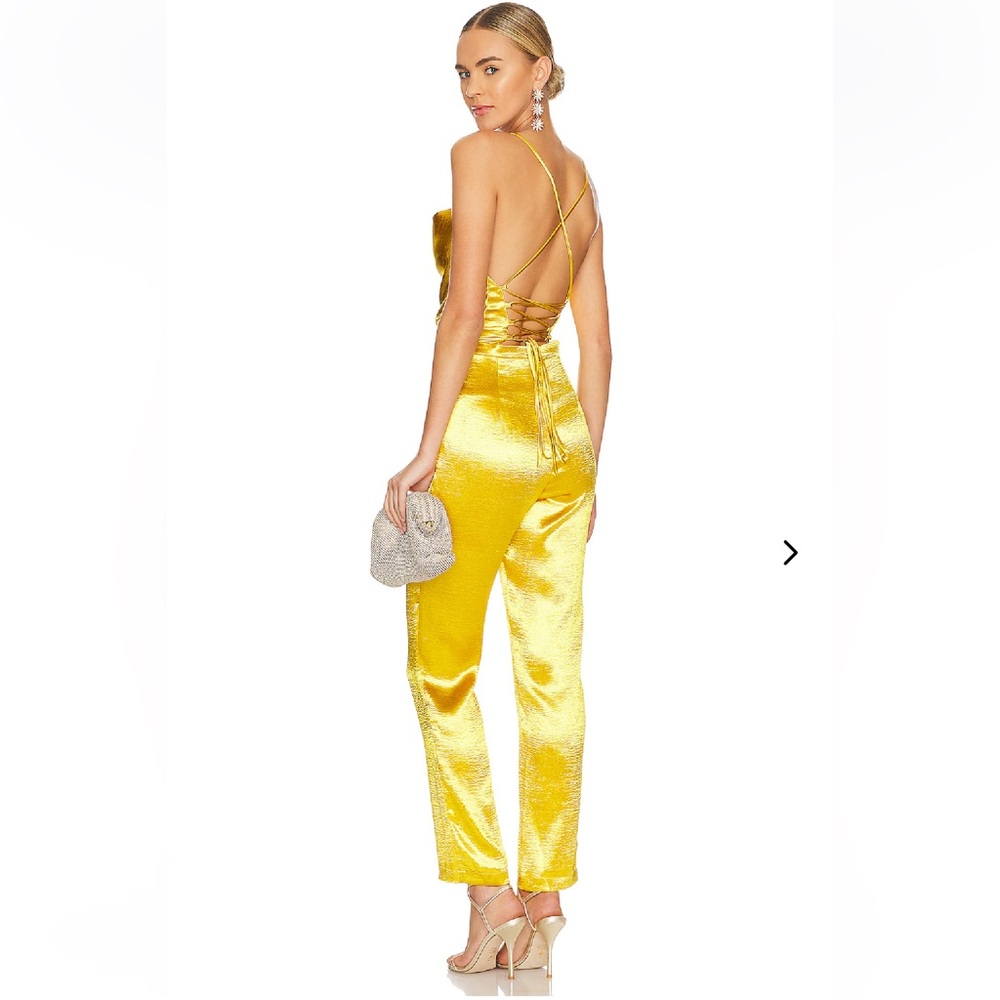 Lovers and friends gold jumpsuit size small new without tags BRITT JUMPSUIT